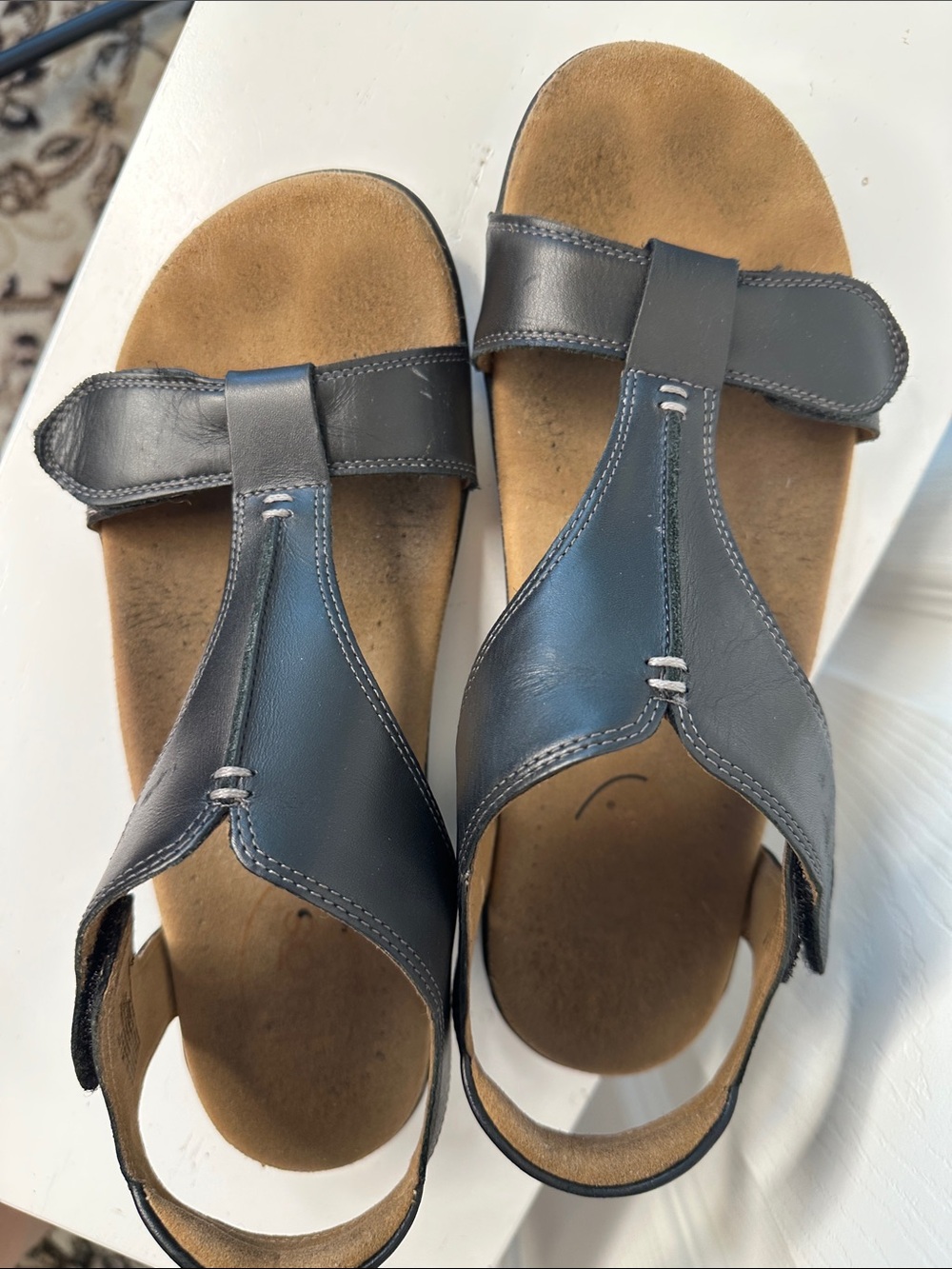 Taos Footwear Black Leather The Show Adjustable Support Sandals - Picture 6 of 9